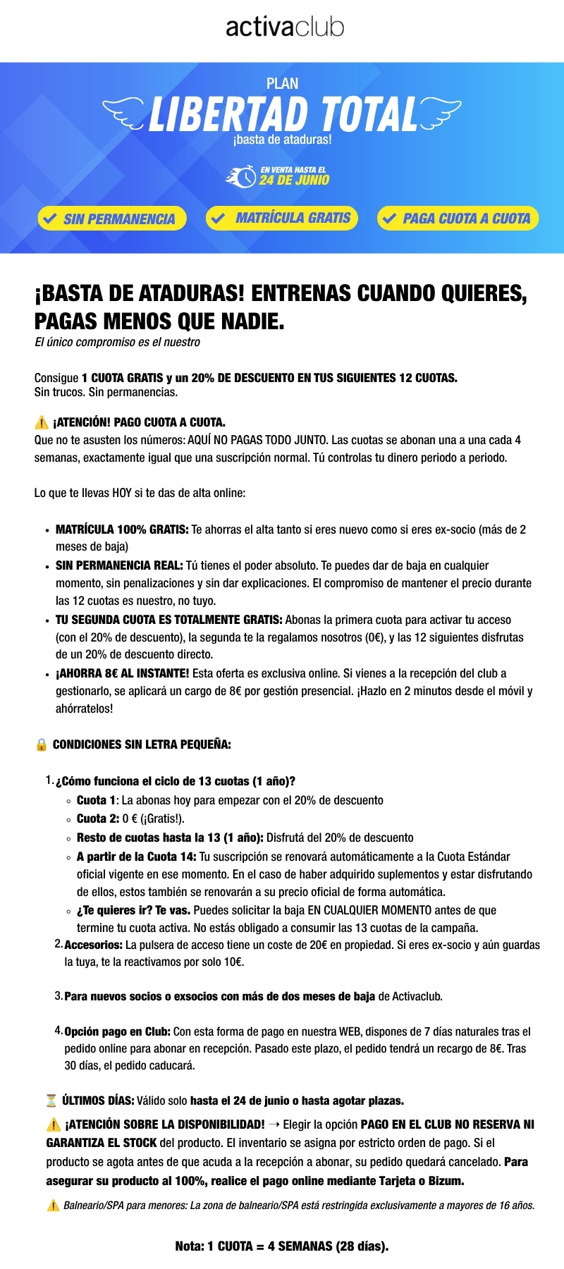 PLAN LIBERTAD TOTAL - 3 jun - SPA Y PISC